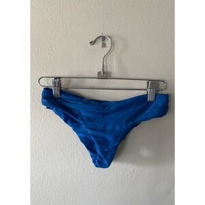 Mikoh Tiered Blue Sexy Bikini Bottom Medium Swim Layered Look Resort